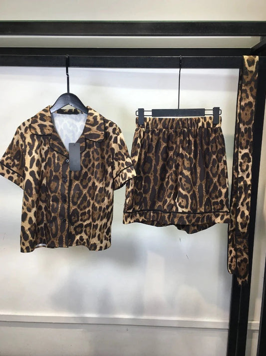 Wide-leg shorts casual women's two-piece suit
