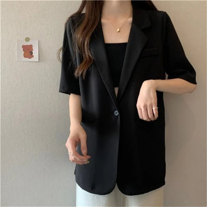 Solid Color Blazer Jacket Ladies