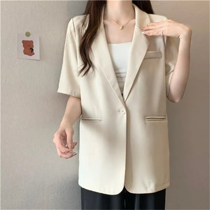 Solid Color Blazer Jacket Ladies