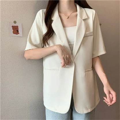 Solid Color Blazer Jacket Ladies