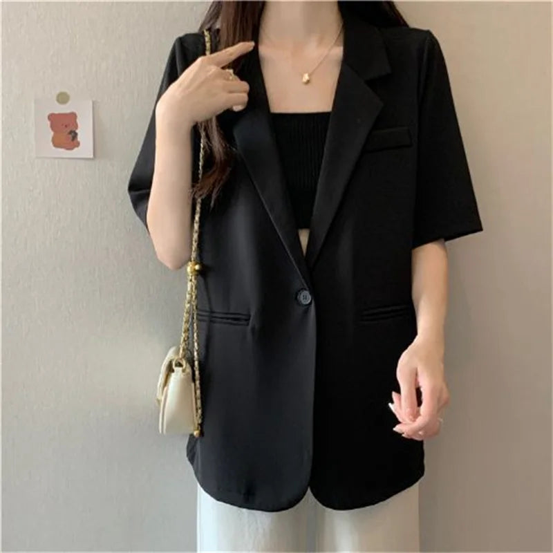 Solid Color Blazer Jacket Ladies